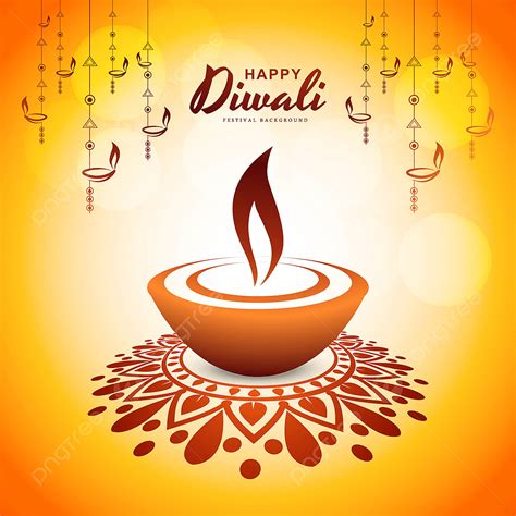 Diwali Diya Vector Art PNG, Beautiful Happy Diwali Card Design With ...