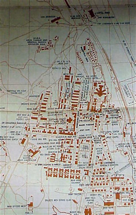 1959 U.S. Army Fort Leavenworth Guide Map - Maps