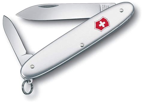 Swiss Army Excelsior Secretary Medium Pocket Knife Alox, Silver with ...