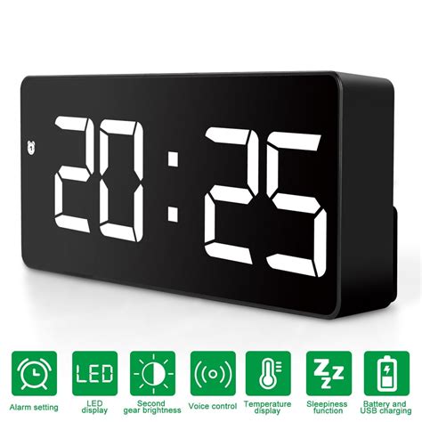 Digital Alarm Clock, EEEkit Large LED Display Big Number Alarm Clock ...