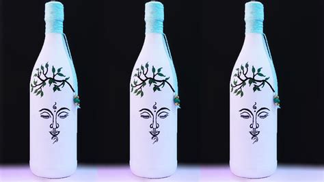 Easy Buddha Face Drawing | Bottle art, Glass bottles art, Bottle painting