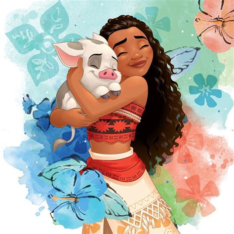 Moana & Pua | Disney moana art, Disney princess art, Disney princess moana