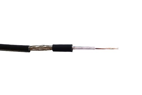 Coaxial cable RG174, 50ohm, stranded wire, black, 100m, Wave Cables