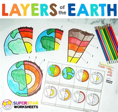 Layers Of The Earth Worksheet - Wordworksheet.com