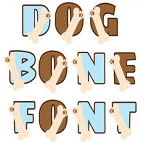 Monospaced Embroidery Font: Dog Bone Font from Hopscotch