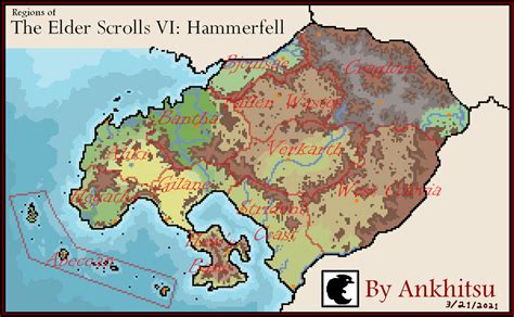 TES VI - Hammerfell Map by Ankhitsu on DeviantArt