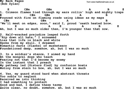 My Back Pages, by The Byrds - lyrics and chords