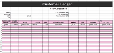 Sample Accounting Ledger Sheets Of Chart Accounts In Excel Template ...