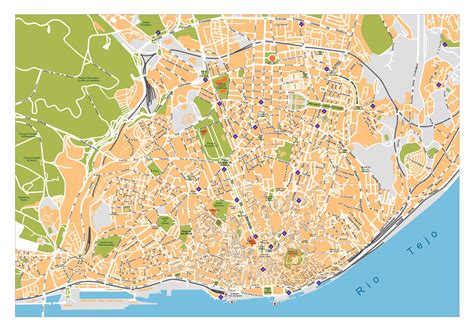 Printable Street Map Of Lisbon Portugal - Printable Word Searches