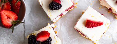 No-Bake Mixed Berry Cheesecake Bars | Florida Crystals