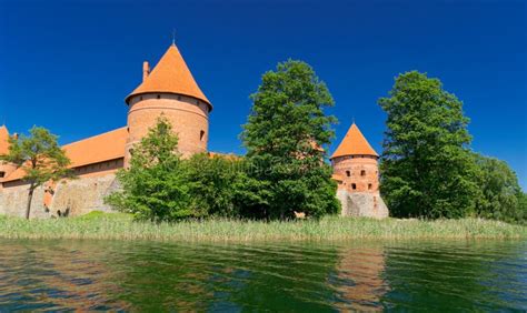 Trakai castle stock photo. Image of castle, palace, destination - 256334288