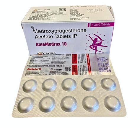 Medroxyprogesterone Acetate 10 Mg Tablets at Rs 650/box | Meprate ...