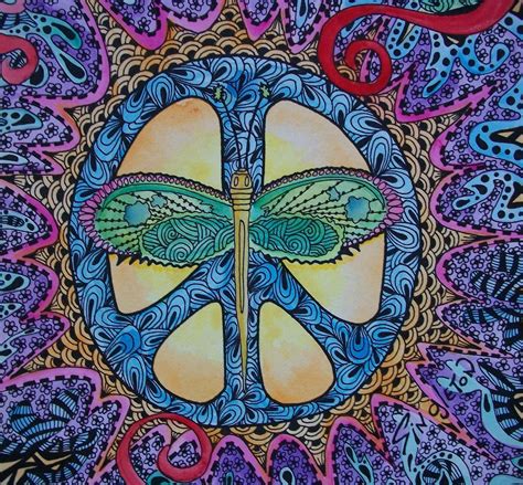 Psychedelic Wings Singleton Hippie Art The Original