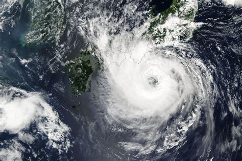 Orbital View As Typhoon Lan Strikes Japan - SpaceRef