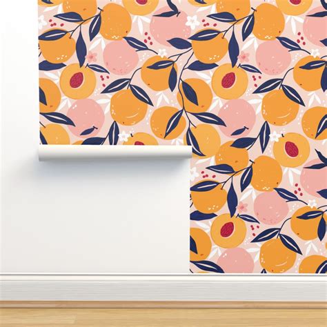 Just Peachy large scale Wallpaper | Spoonflower