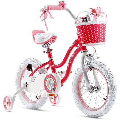 RoyalBaby Girls Kids Bike Stargirl 14 Inch Bicycle Basket Training ...