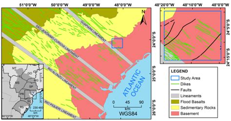 Simplified geologic map of the Ponta Grossa Arch. Source: Gomes et al ...