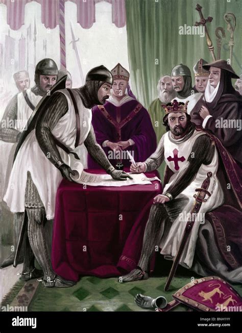 King John Signing the Magna Carta, 1215, Artist Unknown Stock Photo - Alamy