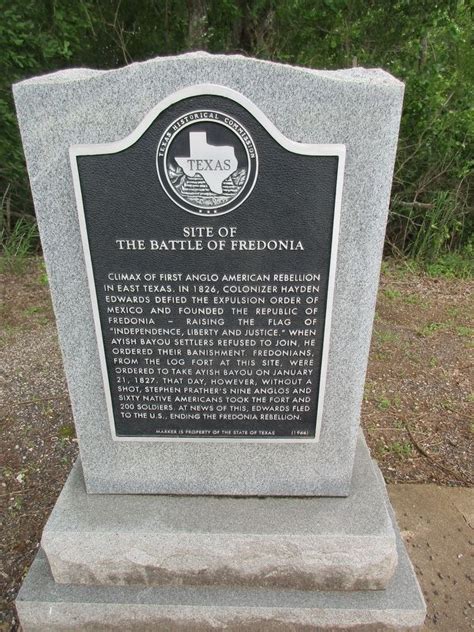 Site of the Battle of Fredonia Historical Marker