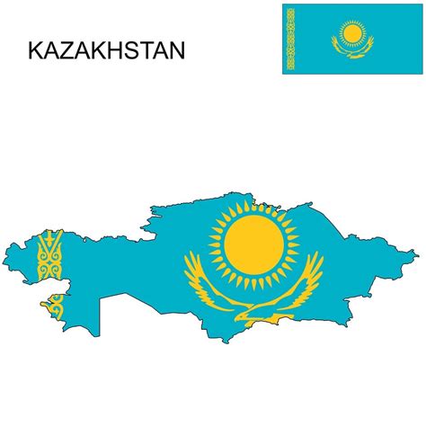 Kazakhstan Flag Map and Meaning | Mappr