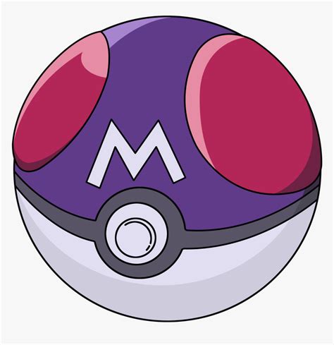 Transparent Pokeball Png - Pokemon Master Ball Png, Png Download - kindpng