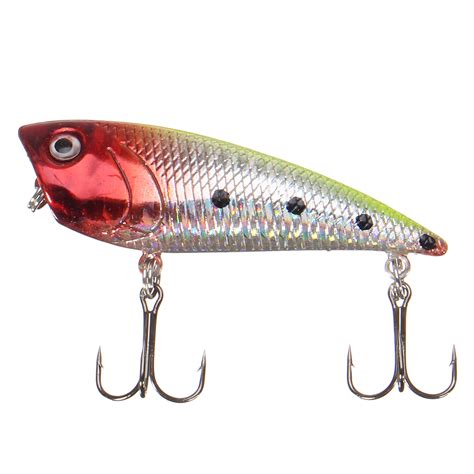 ZANLURE 7cm Topwater Popper Freshwater Floating Fishing Lure Bass Bait ...