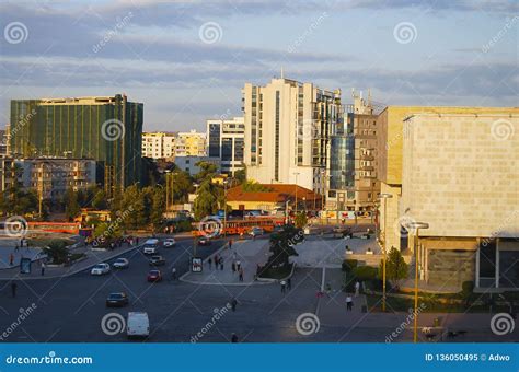 Main Square in Tirana editorial image. Image of plaza - 136050495