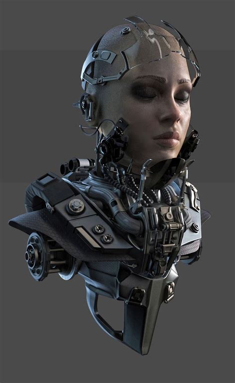 ArtStation - Cyborg Bust, RORY BJÖRKMAN - #ArtStation #BJÖRKMAN #Bust # ...