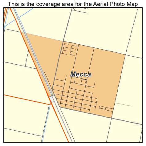 Aerial Photography Map of Mecca, CA California