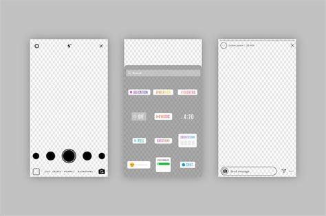 Free Vector | Instagram stories interface template