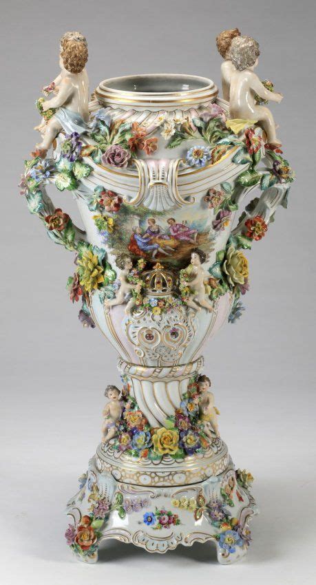 Early 20th c. Dresden porcelain urn, 33"h - Oct 25, 2015 | Great Gatsby ...