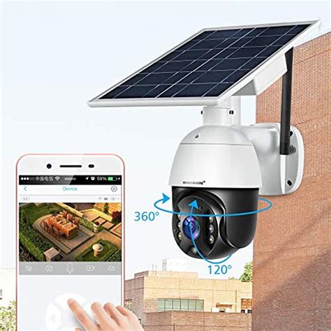 Outdoor Security Camera,Solar Powered Battery WiFi Camera Wirefree ...