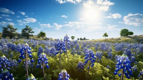 Premium AI Image | Bluebonnets Field