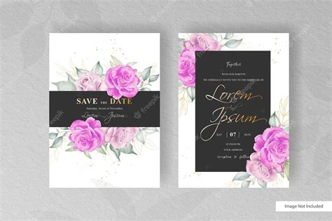 Premium Vector | Minimalist wedding card template with hand drawn ...