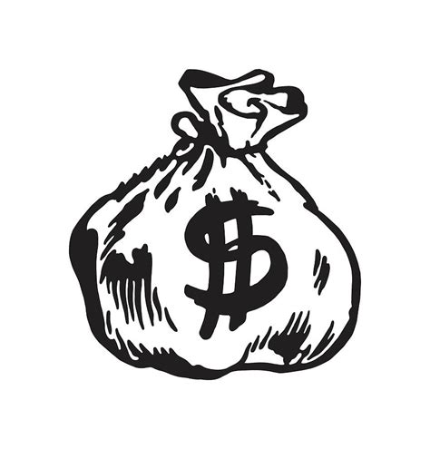 Money Bag #3 Drawing by CSA Images - Pixels