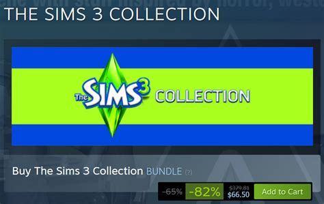 The Sims 3 Collection (All Expansion + Stuff Packs) is currently 82% ...