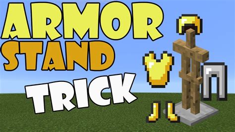 ARMOR STAND TRICK | Minecraft PE (Pocket Edition) MCPE - YouTube