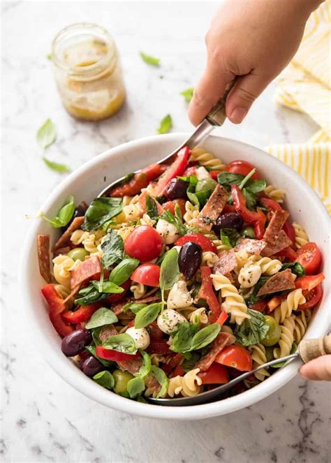 Italian Pasta Salad with Homemade Italian Dressing | RecipeTin Eats