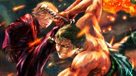 3840x2160 Resolution Roronoa Zoro vs Sanji One Piece 4K Wallpaper ...