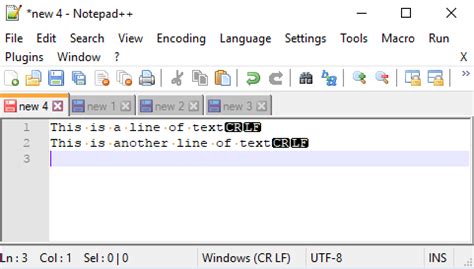 Using Notepad++ to change end of line characters (CRLF to LF)