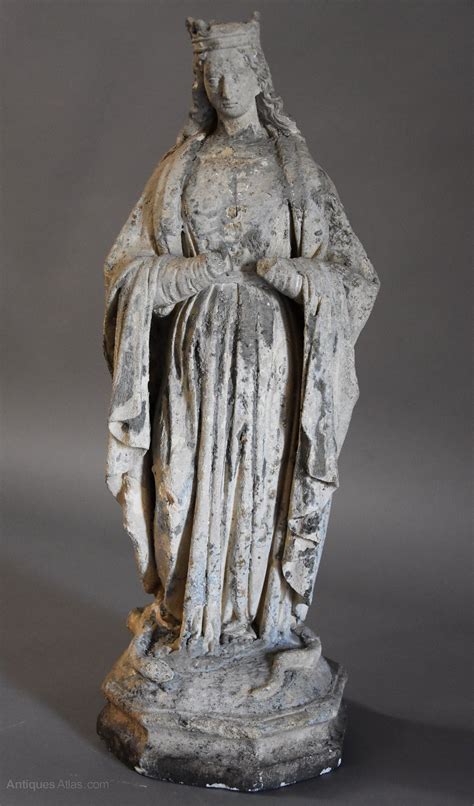 Antiques Atlas - French Limestone Sculpture Of The Virgin Mary