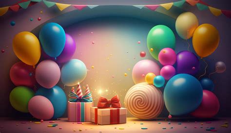 Happy Birthday Background with Balloons. Illustration 23460354 Stock ...