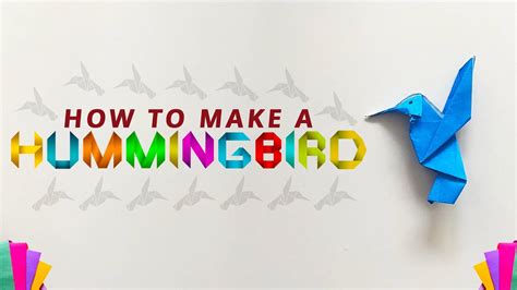 How To Make A Hummingbird | Make Easy Origami - Tutorial | Wonder House ...