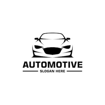 Premium Vector | Black and white car logo with a car