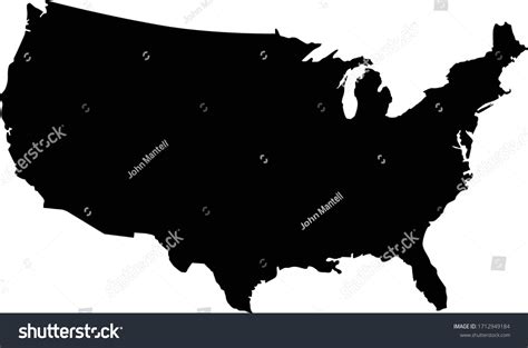 United States America Vector Silhouette Clip Stock Vector (Royalty Free ...