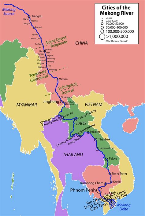 World Map Mekong River