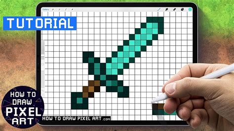 Minecraft Pixel Art Sword Template