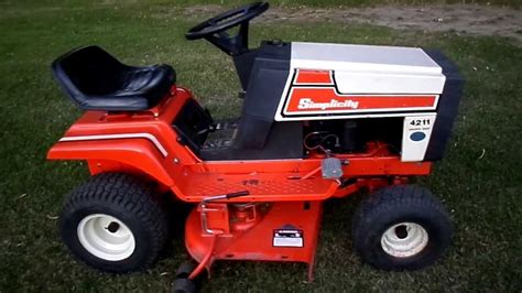 1985 Simplicity 4211 11 H.P. 36'' Cut Lawn Tractor - YouTube