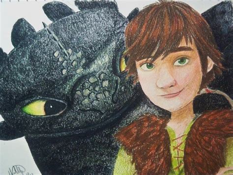 Hiccup and Toothless Drawing by Madelyn Mershon - Pixels