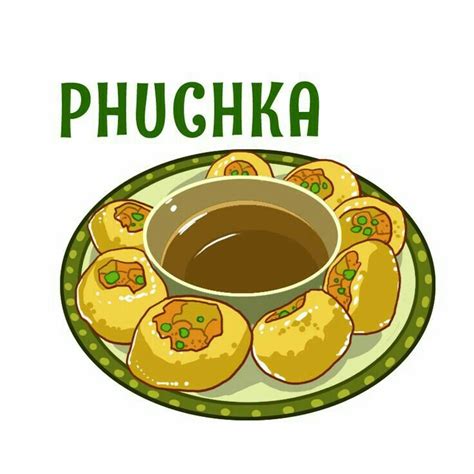 Golgappa / Panipuri / Tikki | Food doodles, Panipuri, Food illustration art